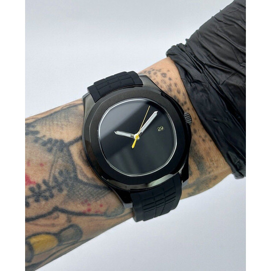 Custom Seiko Mod • Full Black Aquanaut w/ Yellow Seconds & Date • 42mm